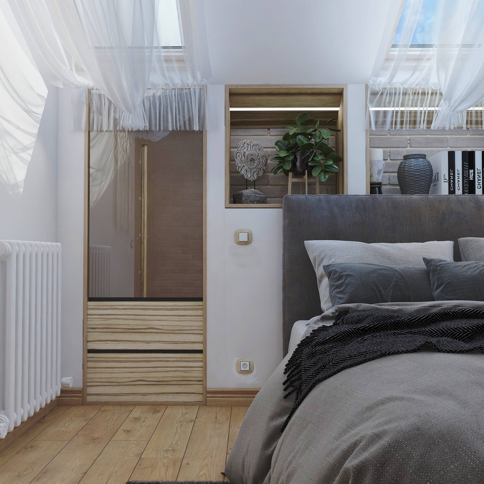 Проект двухуровневой квартиры  в стиле Лофт (135 кв м)