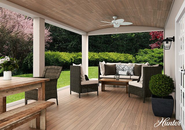 Hunter 54 Bayview Outdoor Ceiling Fan Contemporary Veranda