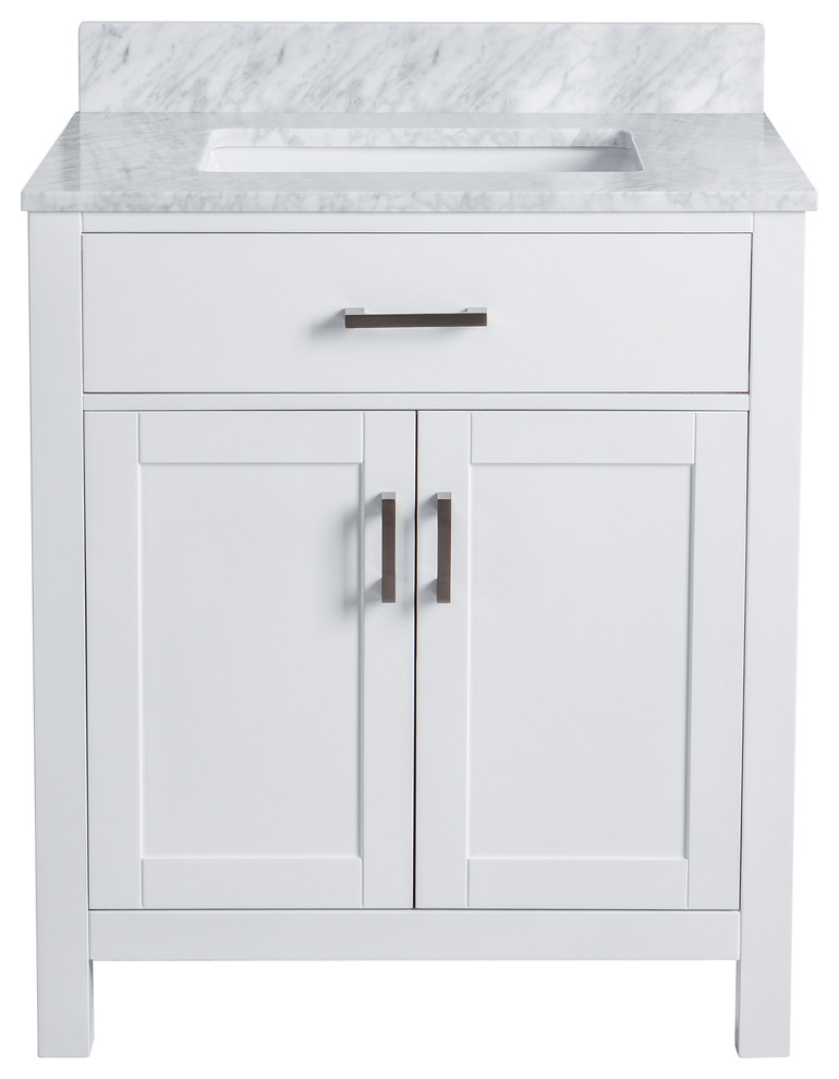 Caru Collection 30" White Vanity