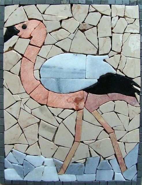 Mosaic Designs, Pink Flamingo, 12"x16"