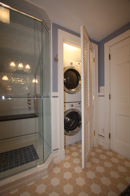 washer & dryer - traditional - bathroom - cleveland -