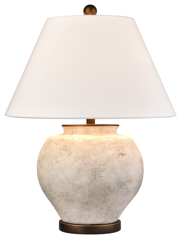 Erin 26'' High 1-Light Table Lamp Aged White Includes LED Bulb