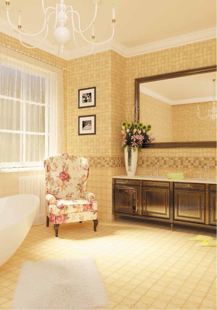 Мозаика из натурального камня в интерьере