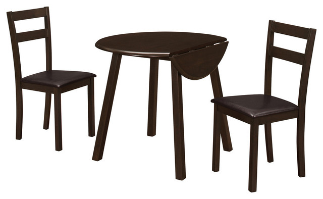 Dining Set, 3-Piece Set, Cappuccino 36\ Dining Set, 3-Piece Set, Cappuccino 36\