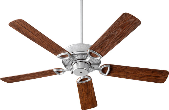 Quorum International Estate Patio 52 Outdoor Ceiling Fan In Galvanized Walnut