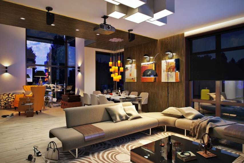 Интерьер загородного дома в Подмосковье.