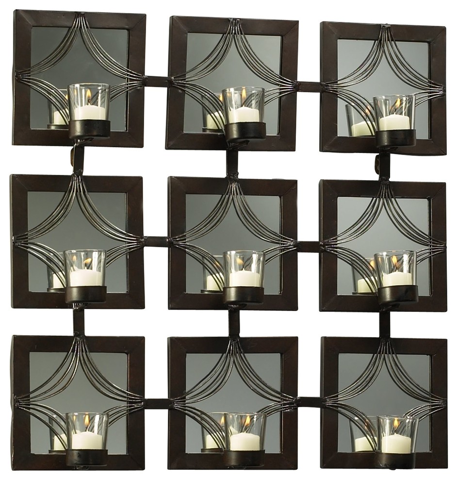 Cyan Design Decorative Designed Mirrored Candleholder