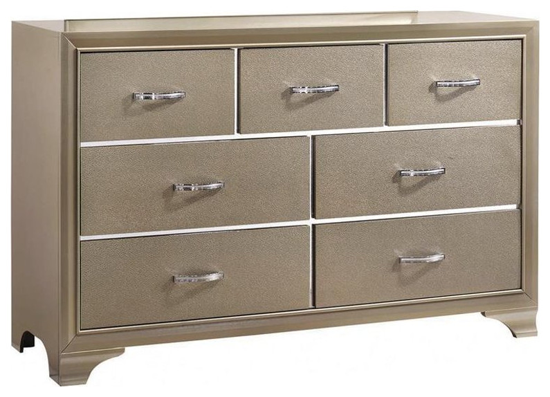 Coaster Beaumont Transitional 7-Drawer Wood Dresser in Ivory