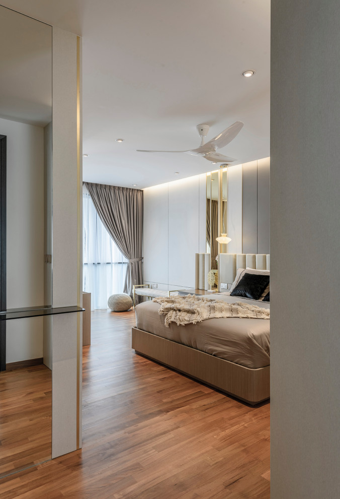 Contemporary bedroom in Singapore.