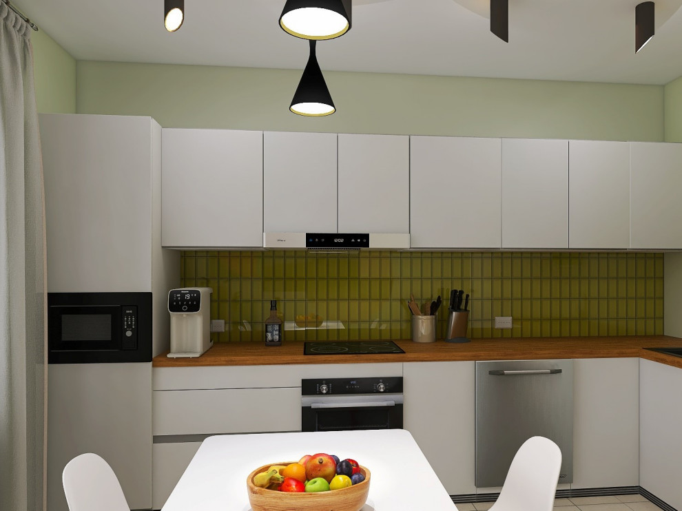 Дизайн-проект двухкомнатной квартиры в стиле mid-century modern