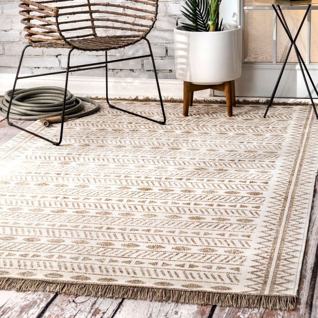 Nuloom Polypropylene 8' X 10' Rectangle Area Rugs With Beige 200BDSI05A-8010