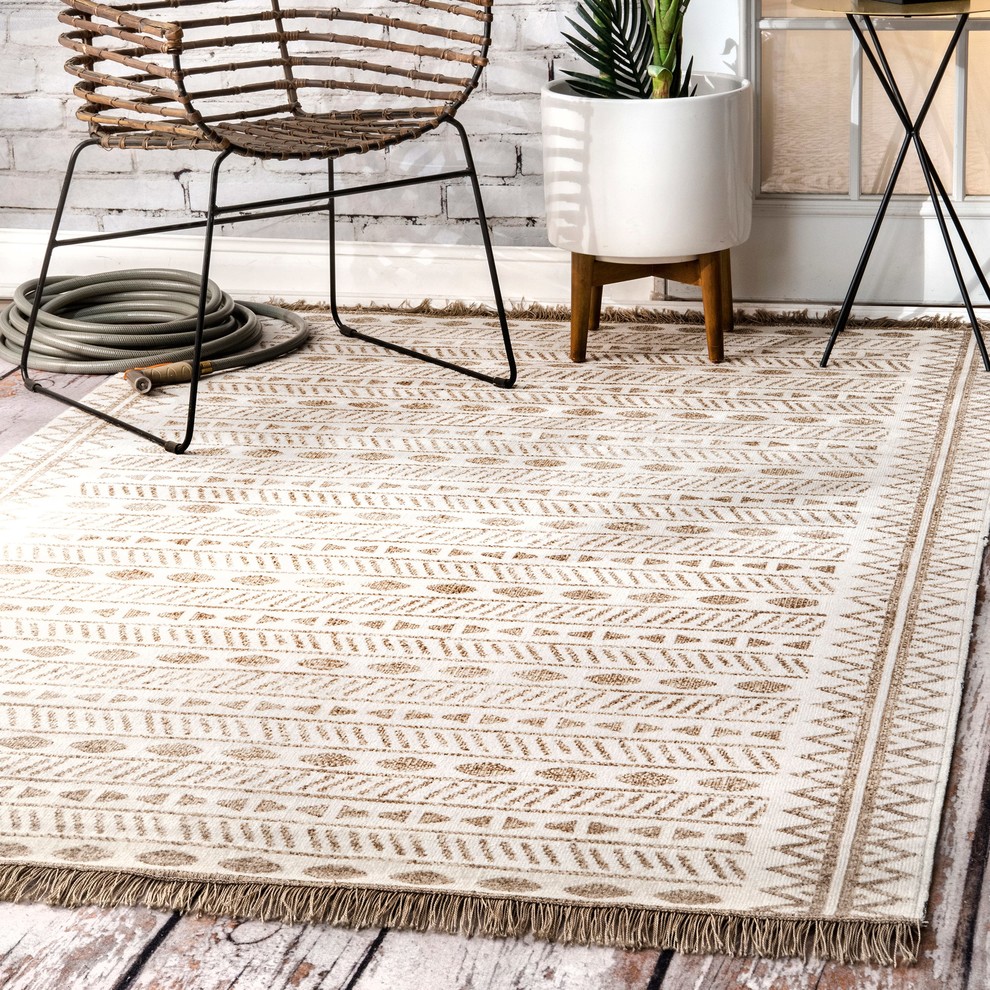 Nuloom Polypropylene 8' X 10' Rectangle Area Rugs With Beige 200BDSI05A-8010