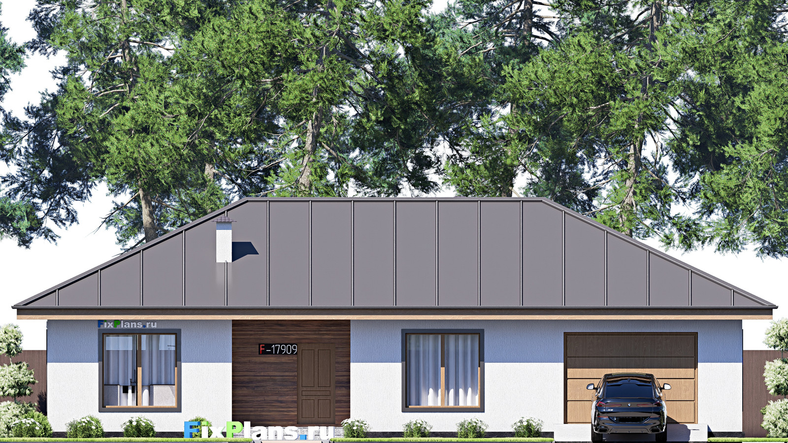 Проект одноэтажного дома 10х18м S149м2 F-17909