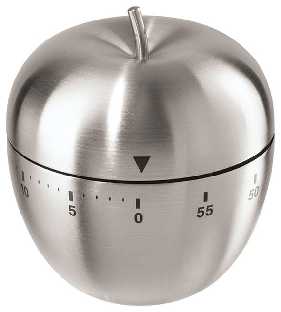 Oggi Corporation Stainless Steel Apple 60 Minute Kitchen Timer