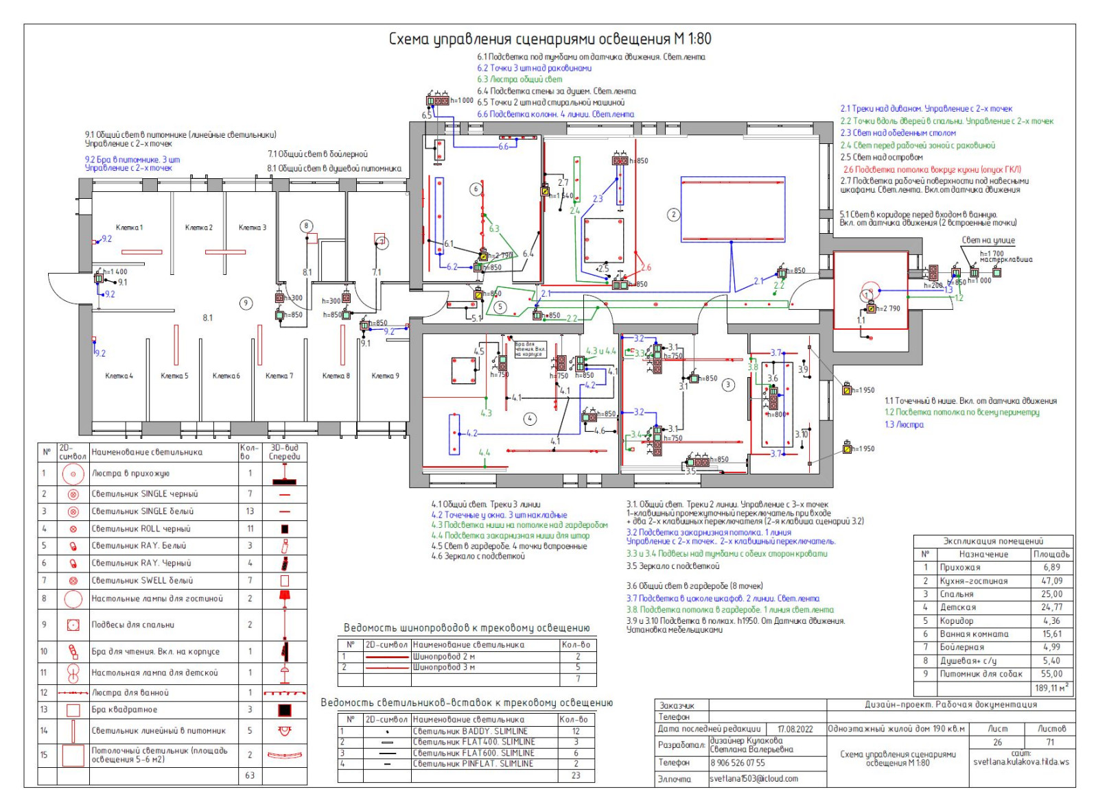 Одноэтажный дом 190 кв.м. с окнами в пол
