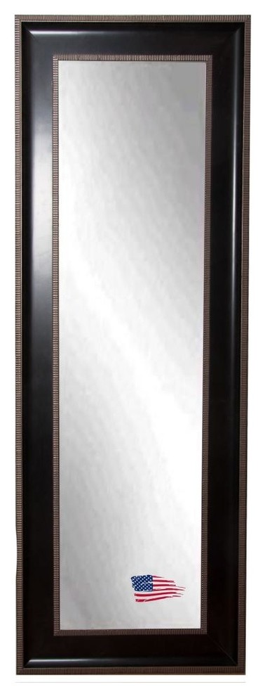 American Made Black / Silver Caged Trim 28.75 x 66.75 Full Body Mirror