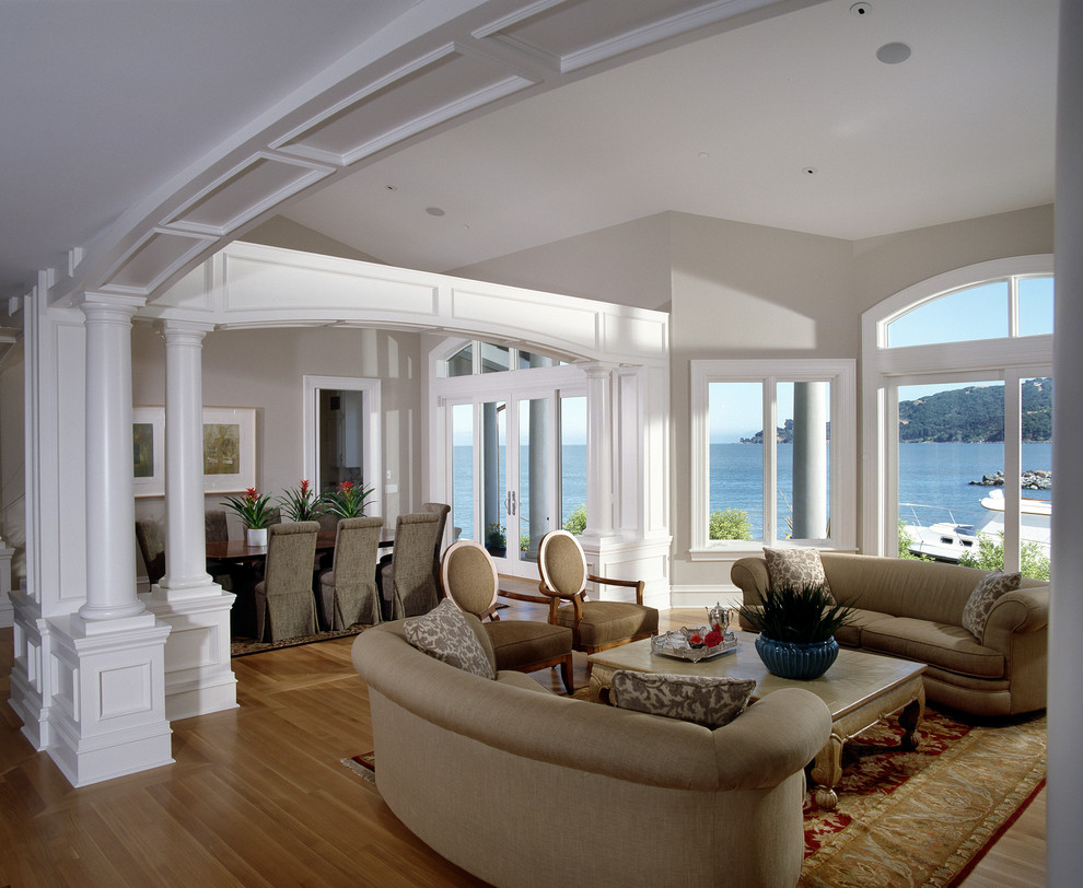 Beach style living room in San Francisco.