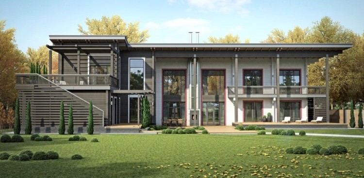 Современный деревянный дом