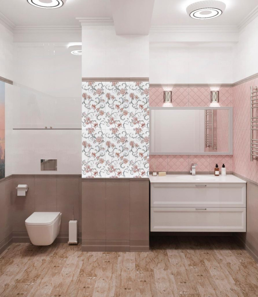 Дизайн проект квартиры  общей площадью 87 м2 в стиле "Эклектика"