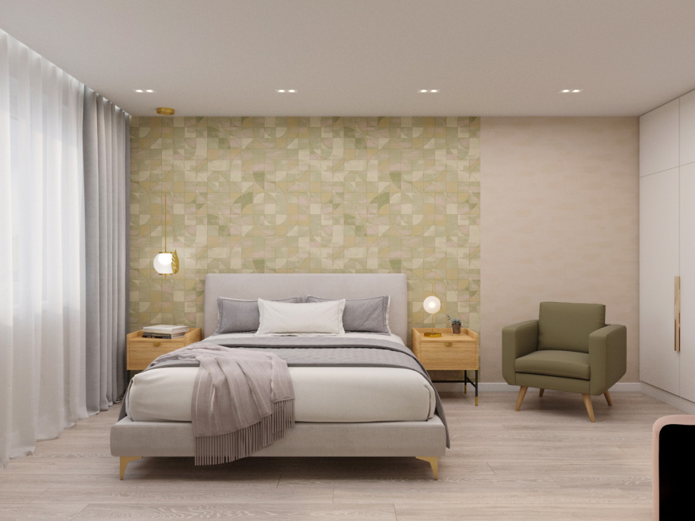 Дизайн спальни в квартире 70м2, г. Нефтеюганск