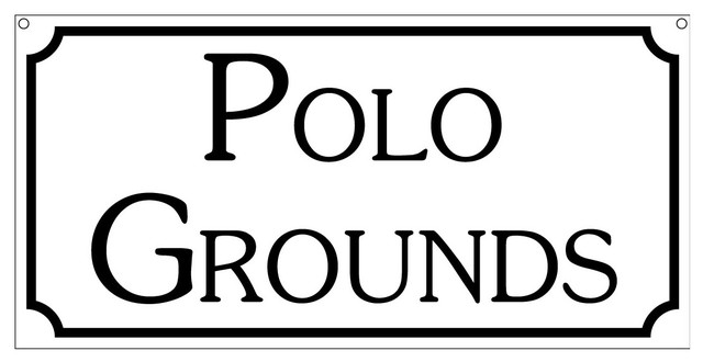 Polo Grounds Aluminum Vintage Horse Barn Stables Farm Ranch Sign