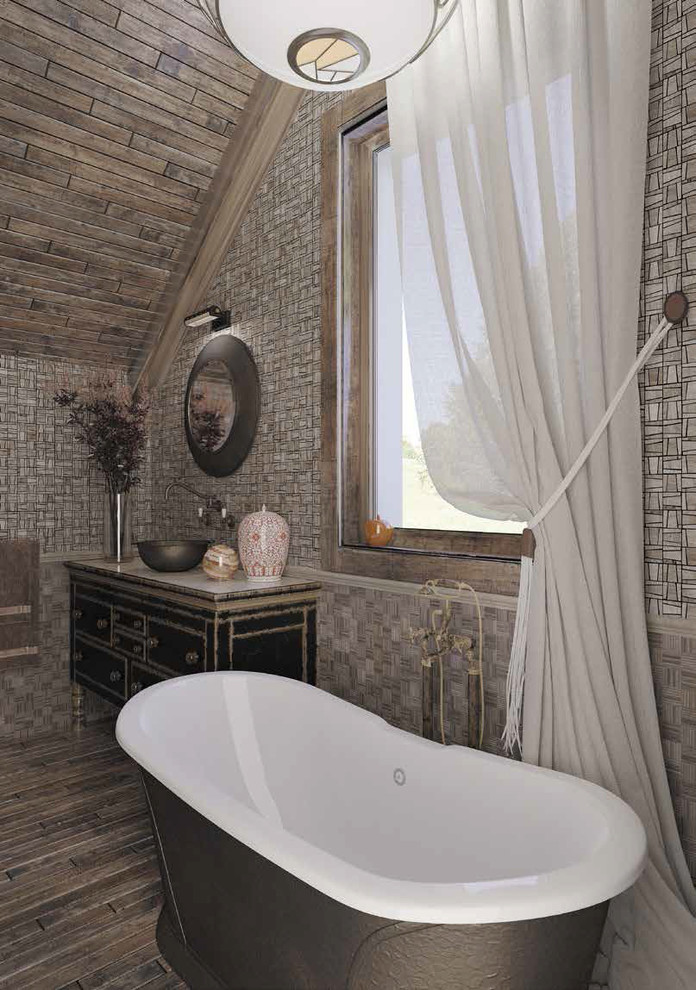 Мозаика из натурального камня в интерьере