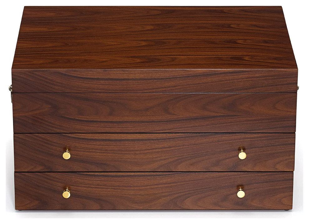 Lenox Rosewood Flatware Chest Traditional Flatware Storage by Unique Gifts Houzz