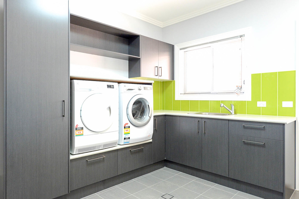 Inspiration for a contemporary laundry room in Other.