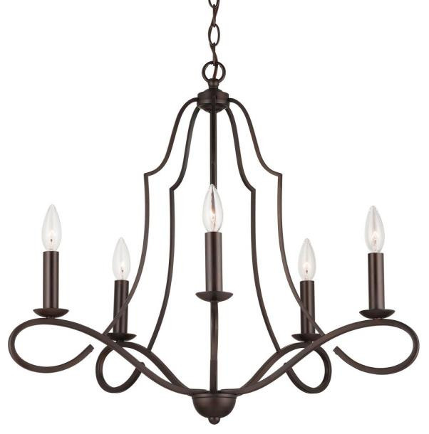 HomePlace 439551BZ Cameron - 5 Light Chandelier - Transitional ...