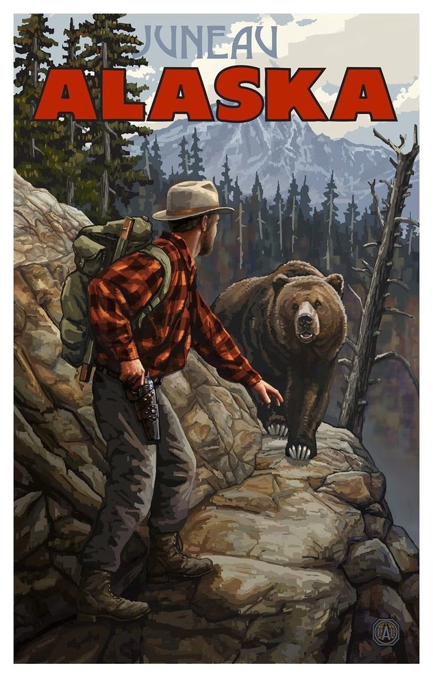 Paul A. Lanquist Juneau Alaska Art Print, 12"x18"