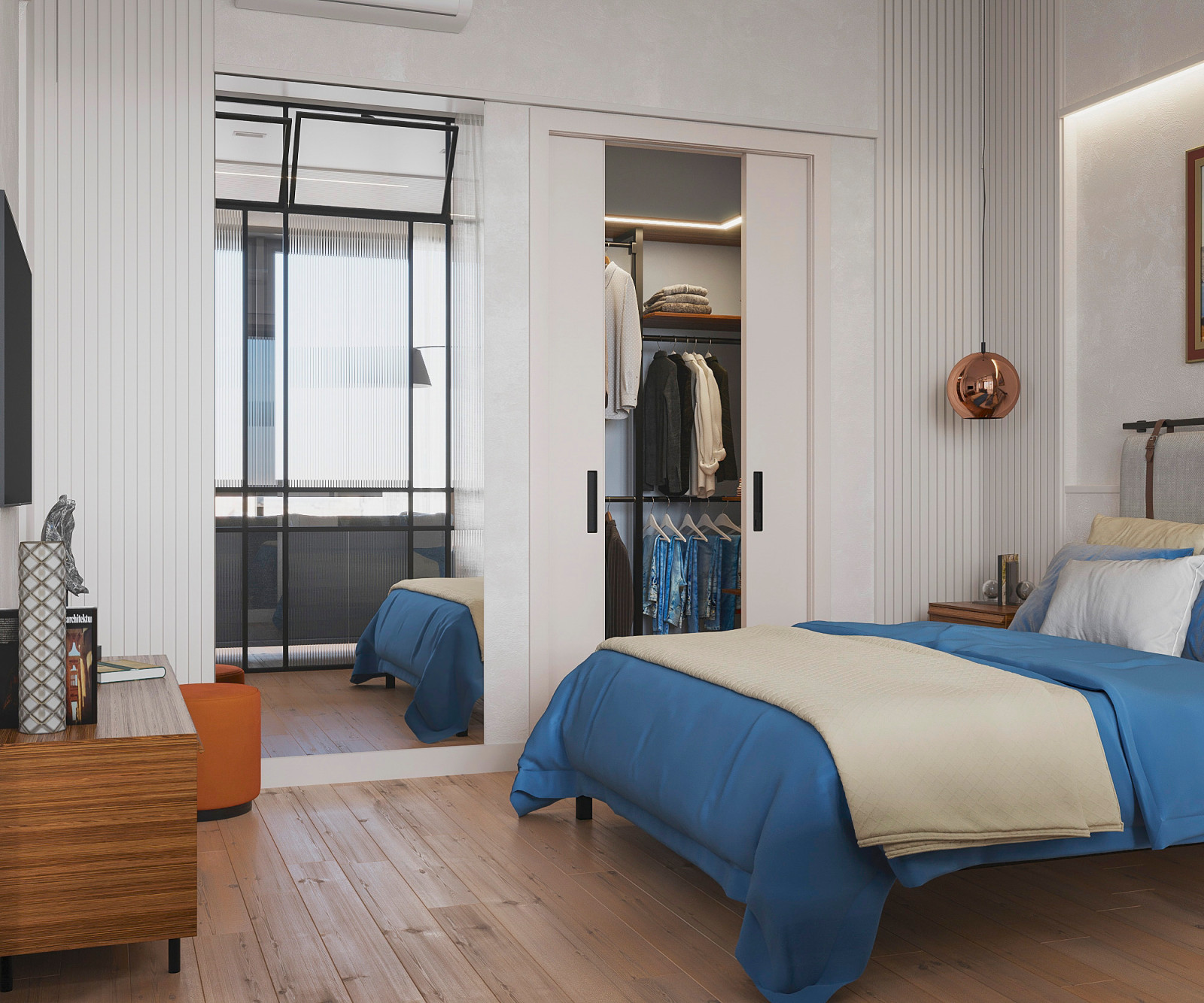 Оранжевое настроение. Квартира с панорамным видом 70 кв.м. в ЖК Дыхание