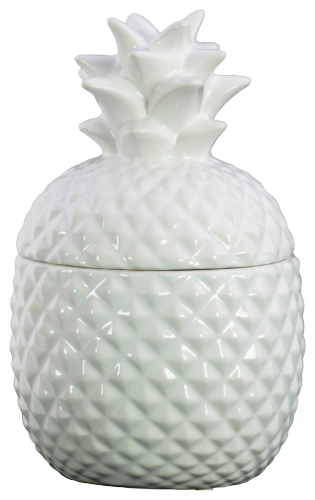 Ceramic Canister, Small, Gloss White