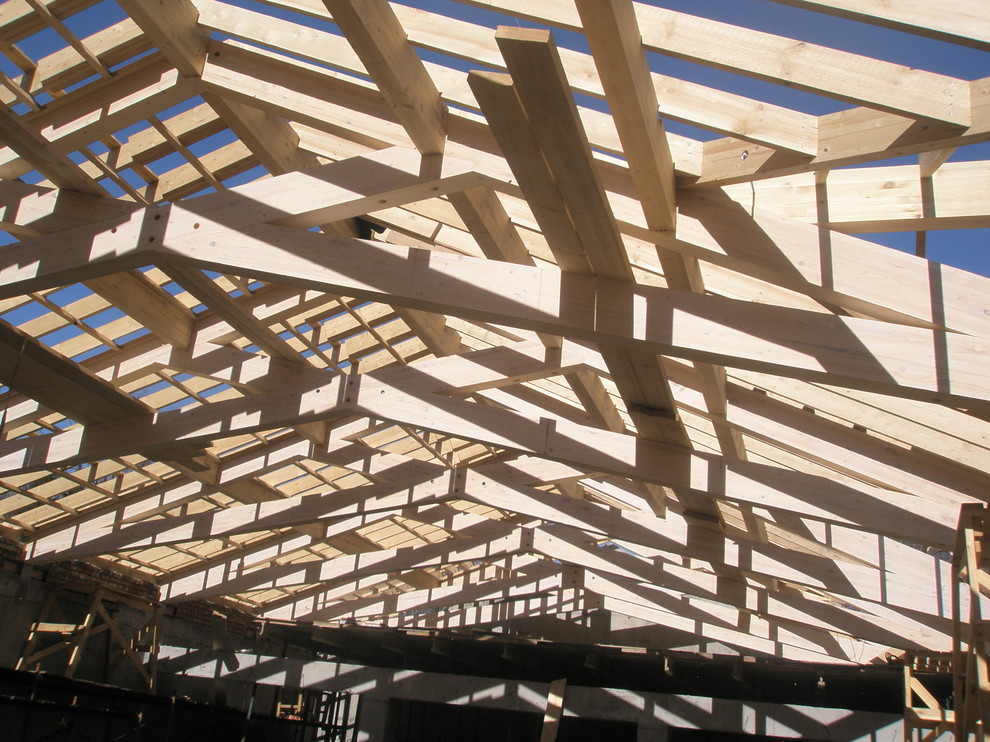 Кровля над бассейном (фермы ножницы)