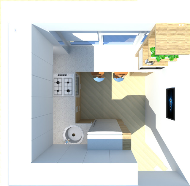 Tiny Kitchen Render modern