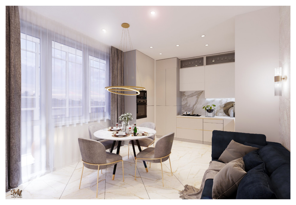 ПРОЕКТ КВАРТИРЫ В СТИЛЕ ГРЕЙЖ.