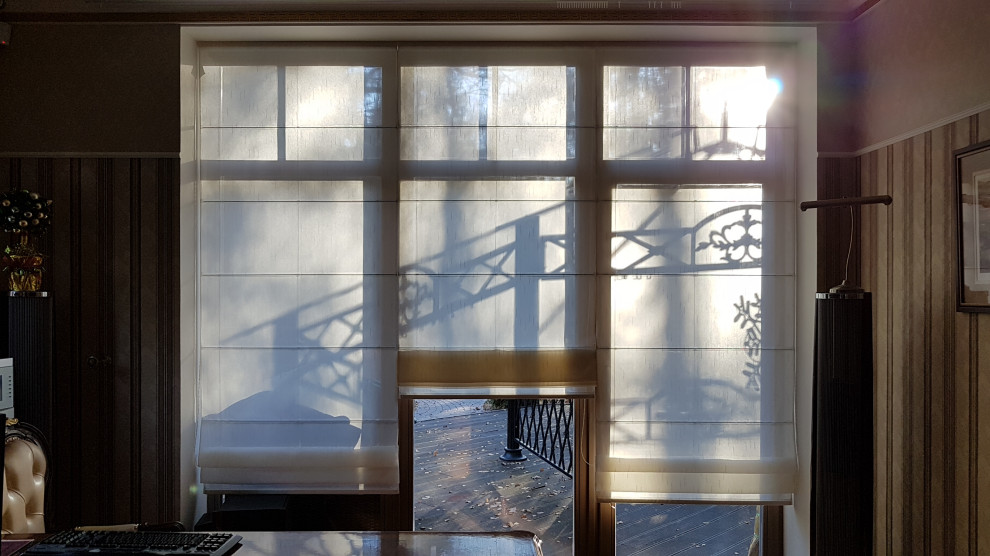 Римские шторы в разных проектах