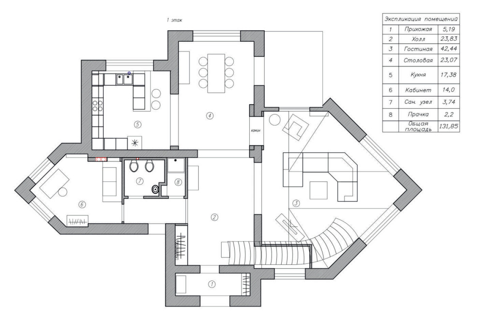 Загородный дом из бруса в элитном посёлке