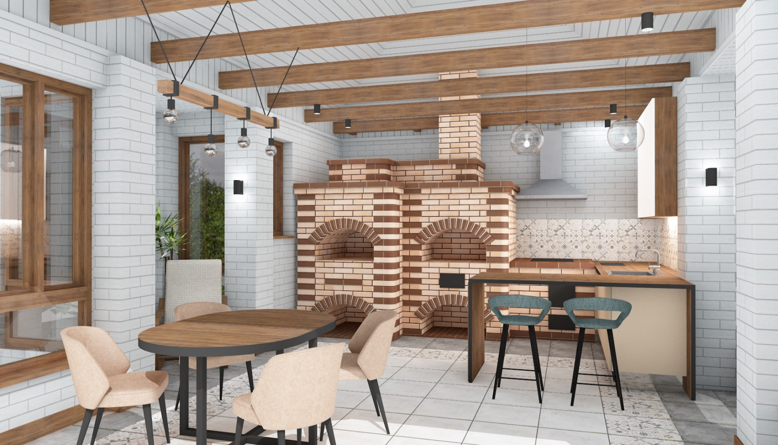 Дизайн-проект летней кухни.