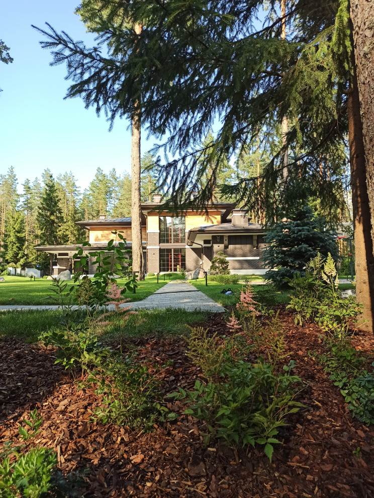 Ландшафт для дома в стиле Райта