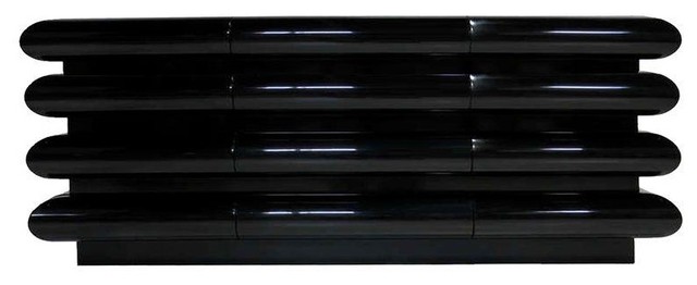 Eage Bullnose Black Lacquered Dresser Modern Dressers By Eage Bullnose Black Lacquered Dresser