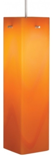 Houston Pendant Light with Orange Glass (Chrome No Canopy)