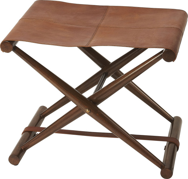 Sutton Leather Folding Stool Contemporary Folding Chairs And Stools   Home Design 