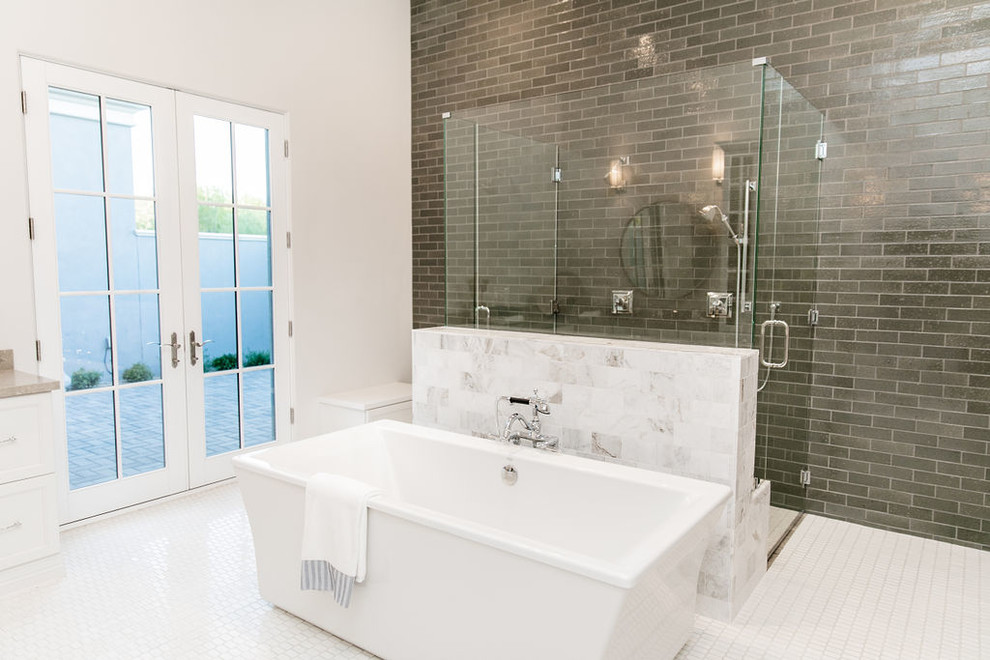 Inspiration for a transitional bathroom remodel in Phoenix