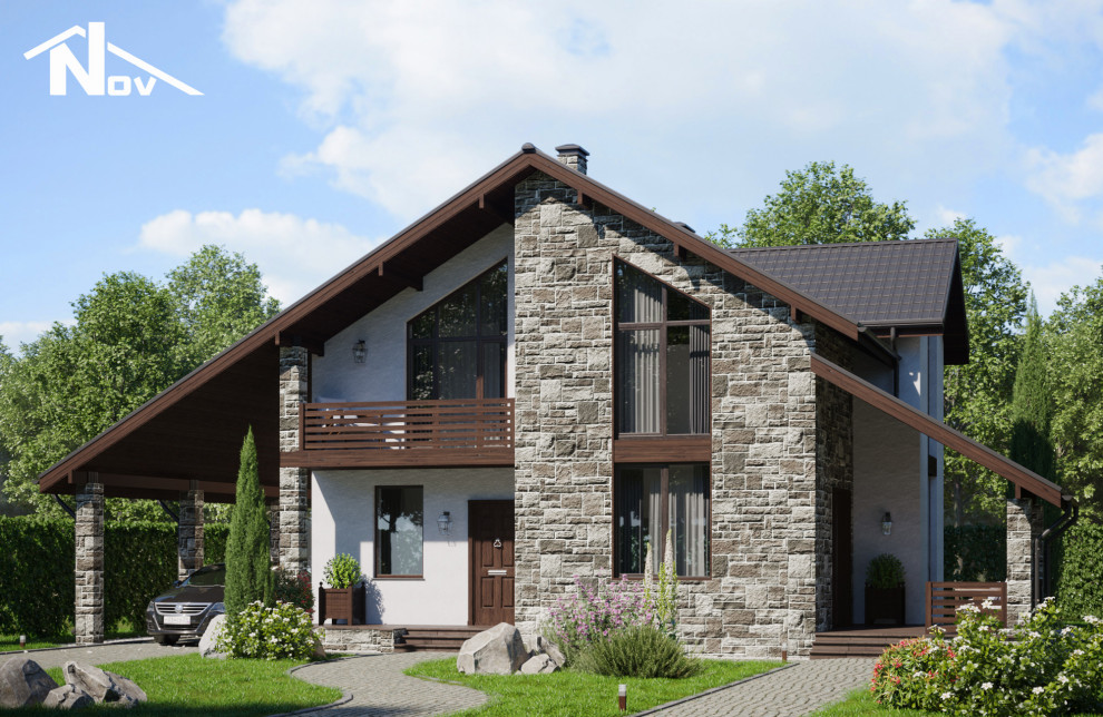Проект двухэтажного дома в стиле Шале