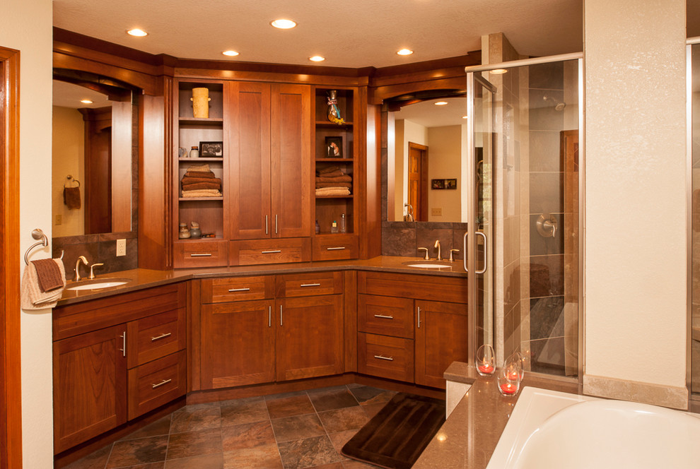 Inspiration for a transitional bathroom remodel in Denver