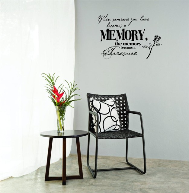 When Someone You Love Becomes A Memory Quote, Decal, 20x40