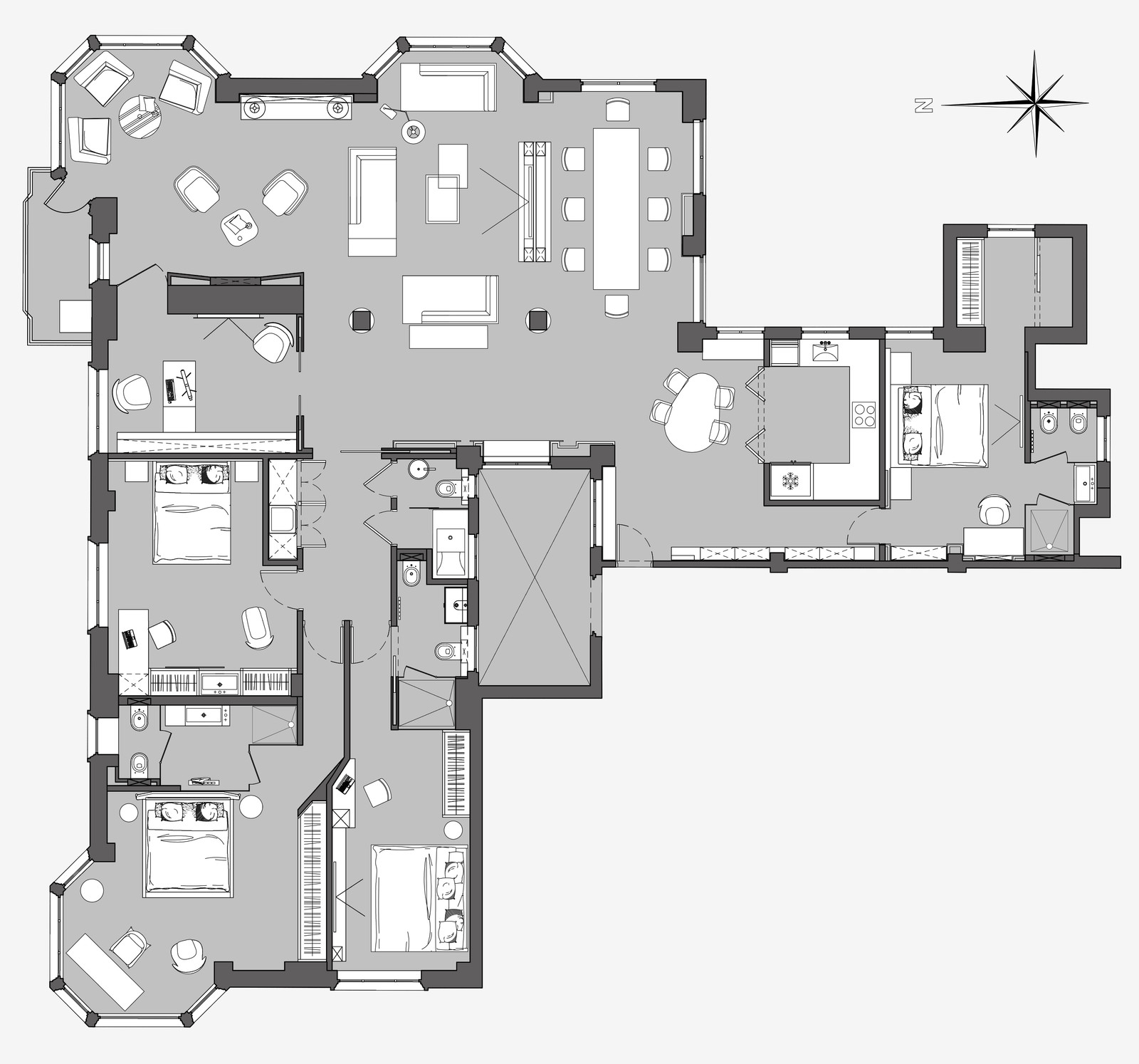 Проект рабочей документации (чертежей) для квартиры в Лондоне