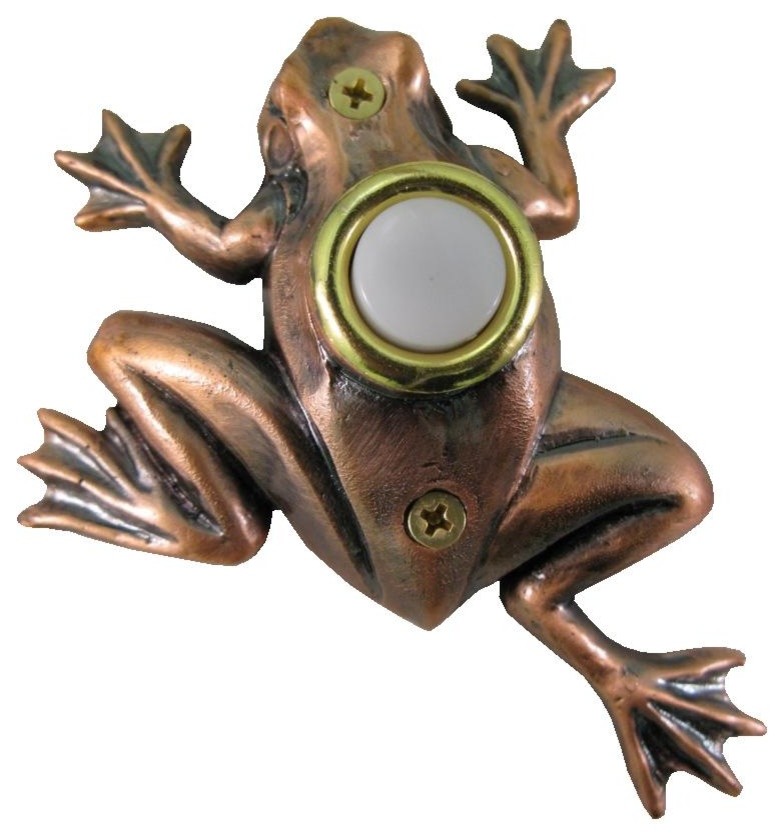 Bronze Plated Frog Doorbell Contemporary Doorbells And Chimes by
