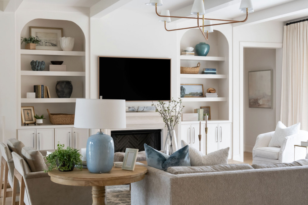 French Modern Estate - French Country - Living Room - Nashville - by ...