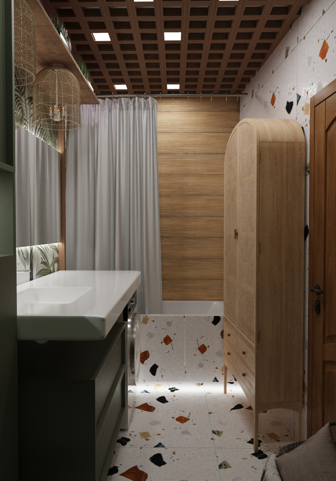 Санузел в эко стиле